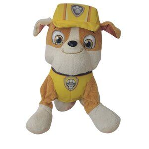 Spinmaster Paw Patrol Rubble Dog 6" Plush Stuffed Animal 2015 Construction Pup